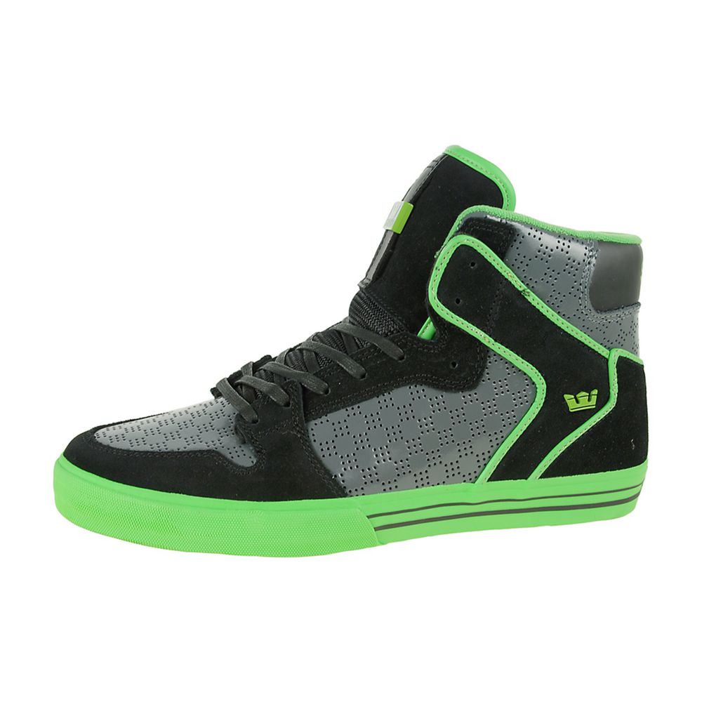 Baskets Montantes Supra Vaider Grise Noir Charcoal Grey Homme | BHF-58189153